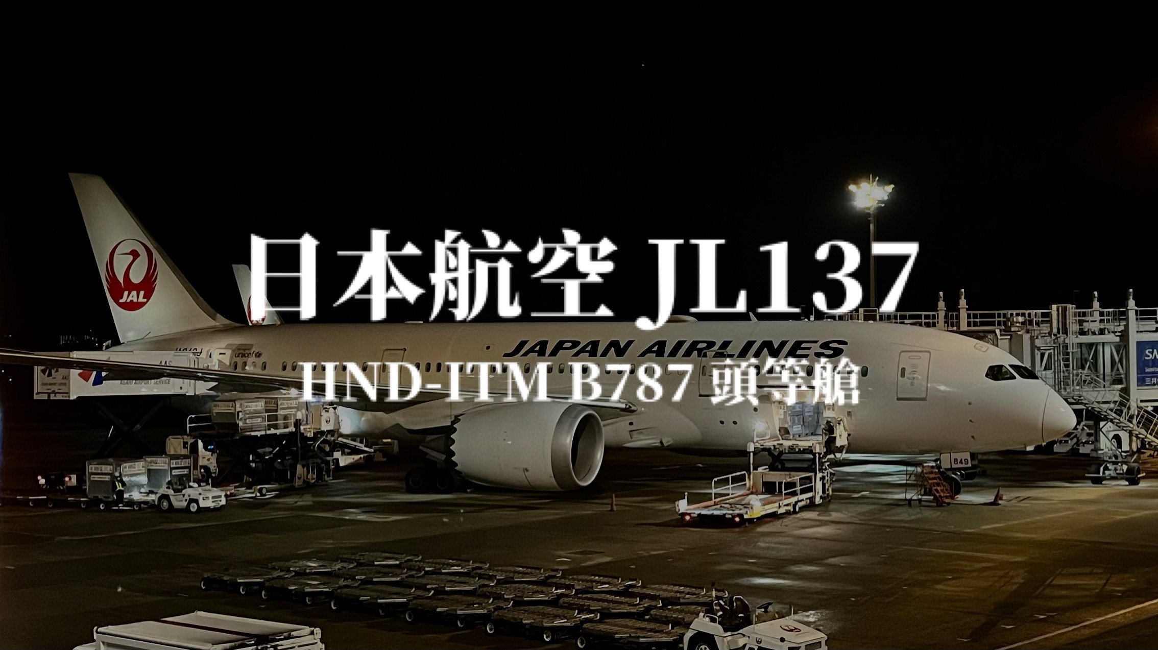 日本航空JAPAN AIRLINES | JL137 東京羽田－大阪伊丹B787-8 國內線頭等艙航班